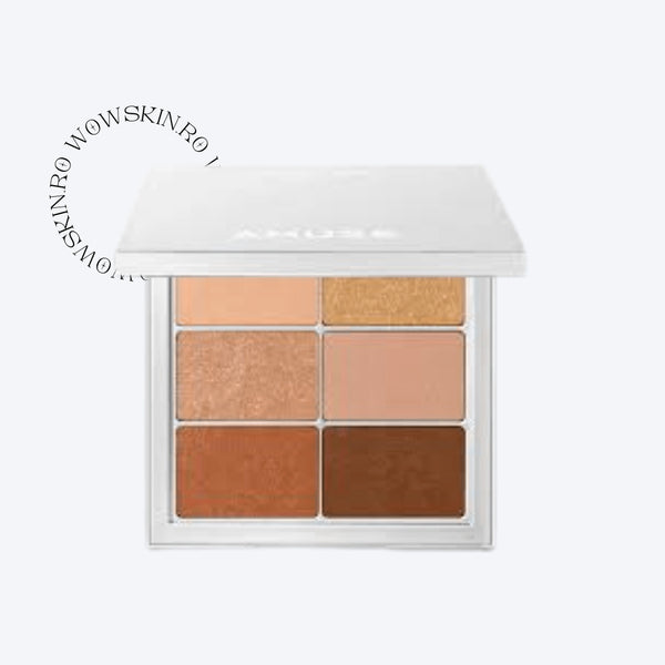 Amuse Eye Vegan Sheer Palette 01 Sheer Nude oferă nuanțe naturale pentru un look elegant de zi. Paletă de farduri vegană, ideală pentru machiaj soft și luminos.